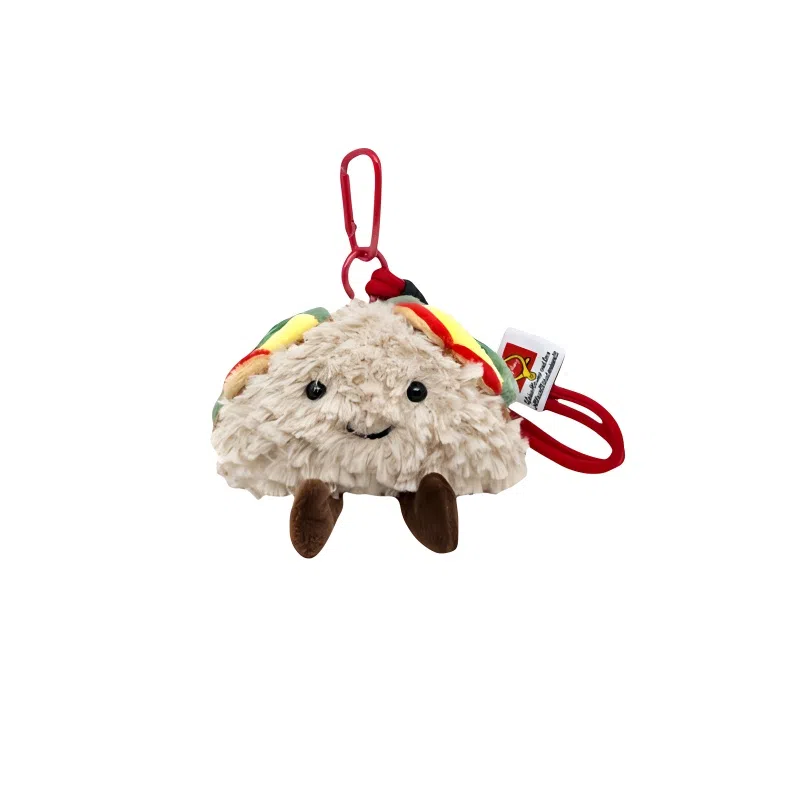 丹琴 趣味三明治玩偶包包挂饰仿食塔可书包背包挂饰高级感车 毛绒 挂件 男女同款情侣款