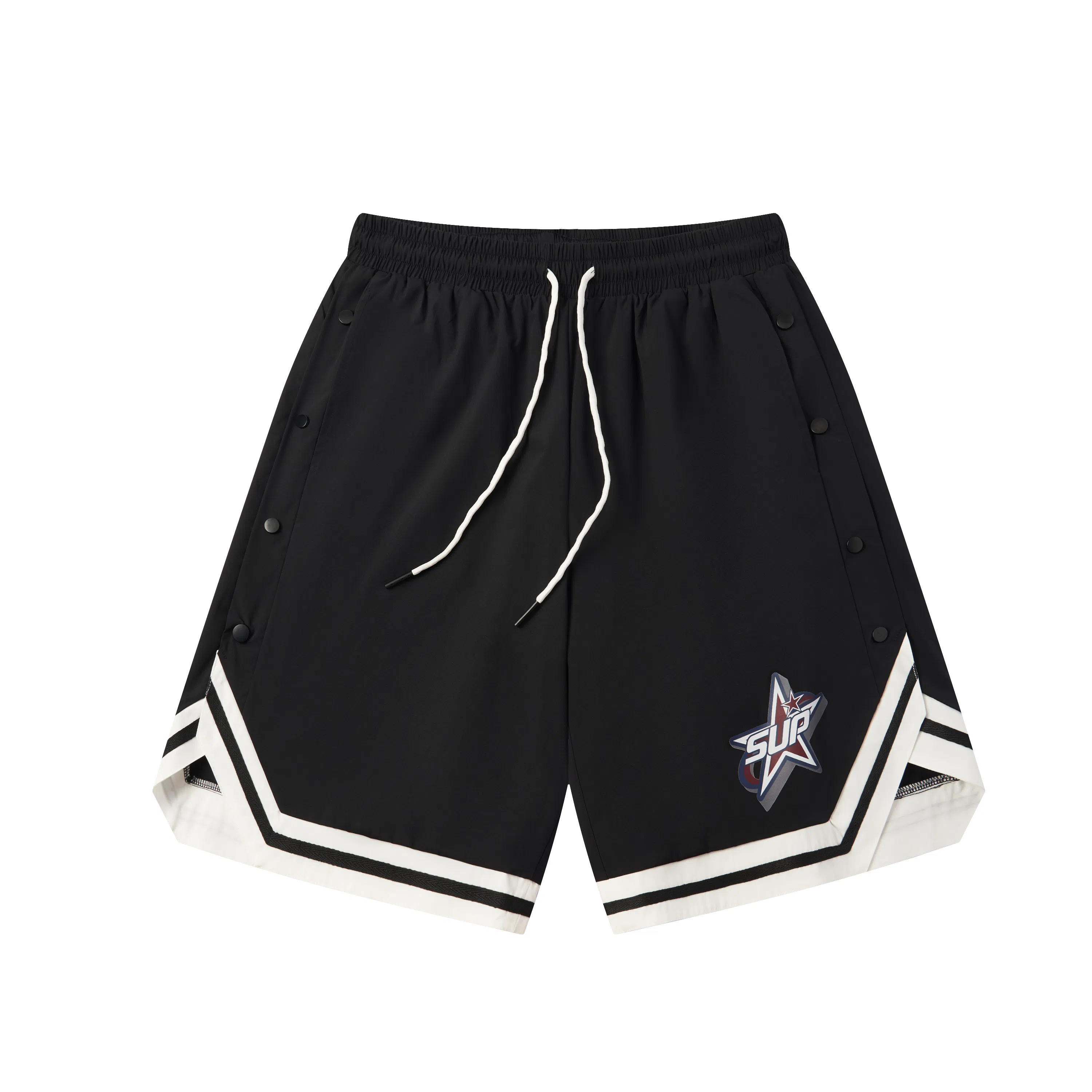 SUPEREALLY Retro Star Stripe Basketball Shorts