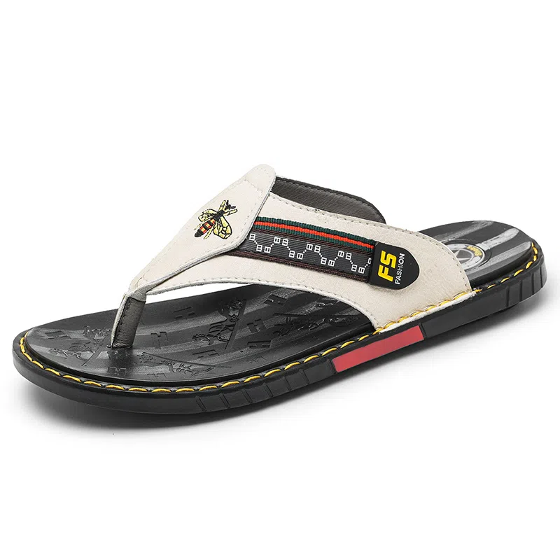 潮泽 潮流 橡胶底 车缝线 速干人字拖鞋 男款