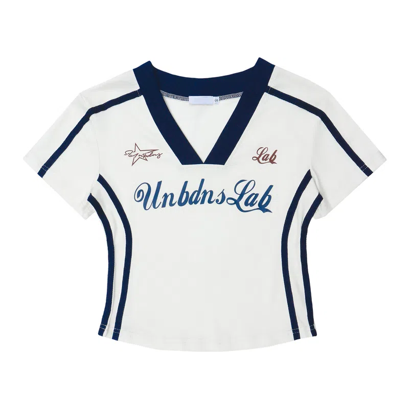 JUFU V-Neck Short Sleeve T-Shirt