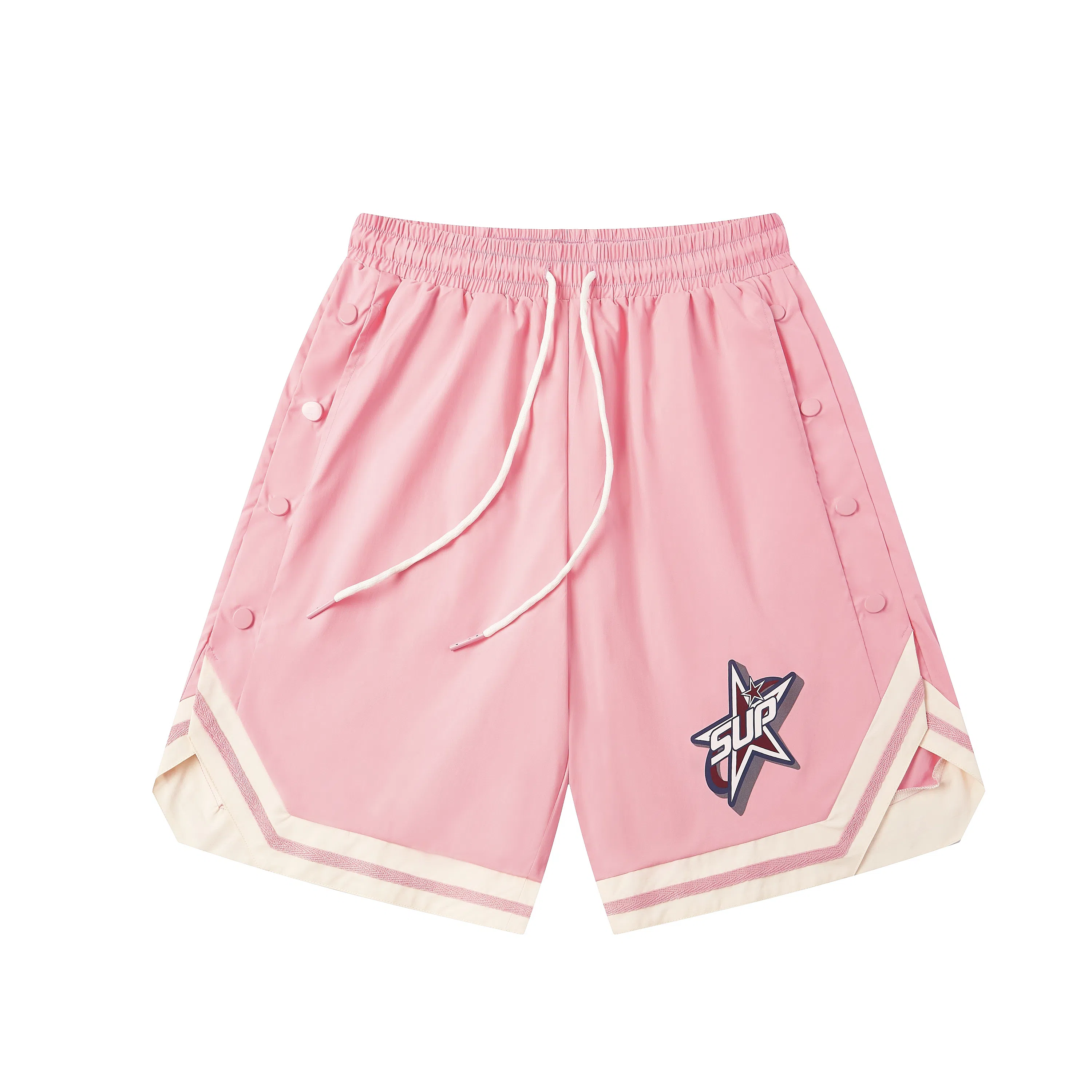 SUPEREALLY Retro Star Stripe Basketball Shorts