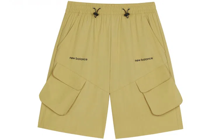 New Balance Logo Pocket Shorts Khaki