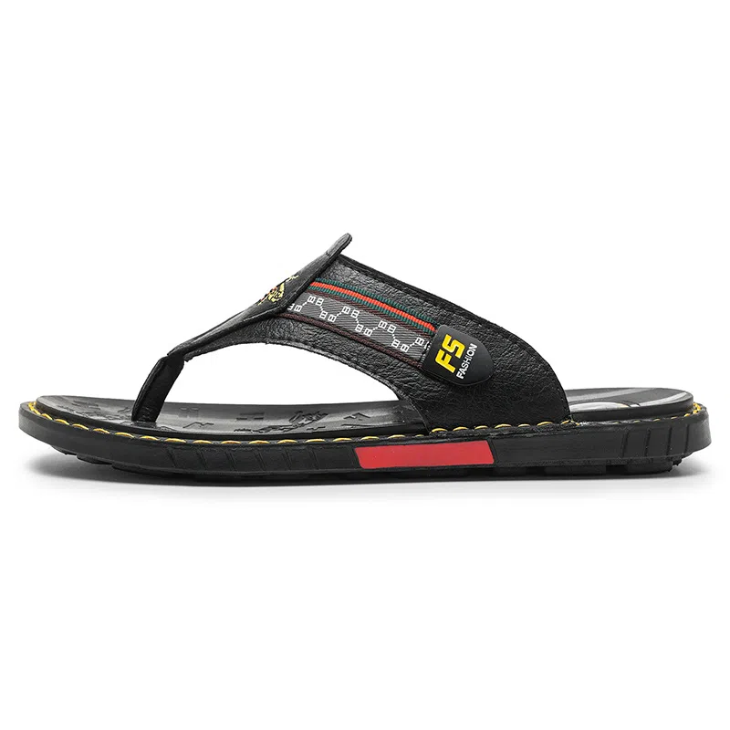 潮泽 潮流 橡胶底 车缝线 速干人字拖鞋 男款