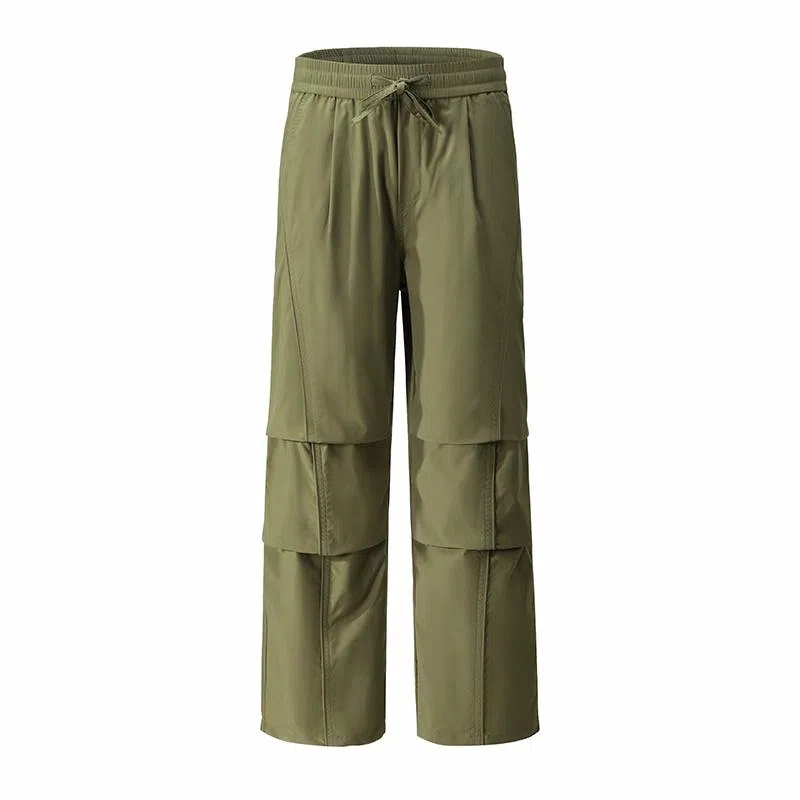 赞仕 速干抽绳运动宽松直筒伞兵登山休闲裤 男款