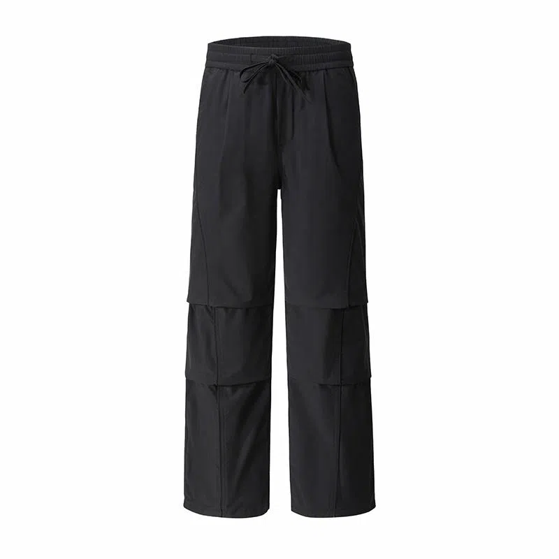 赞仕 速干抽绳运动宽松直筒伞兵登山休闲裤 男款