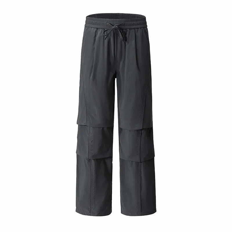 赞仕 速干抽绳运动宽松直筒伞兵登山休闲裤 男款