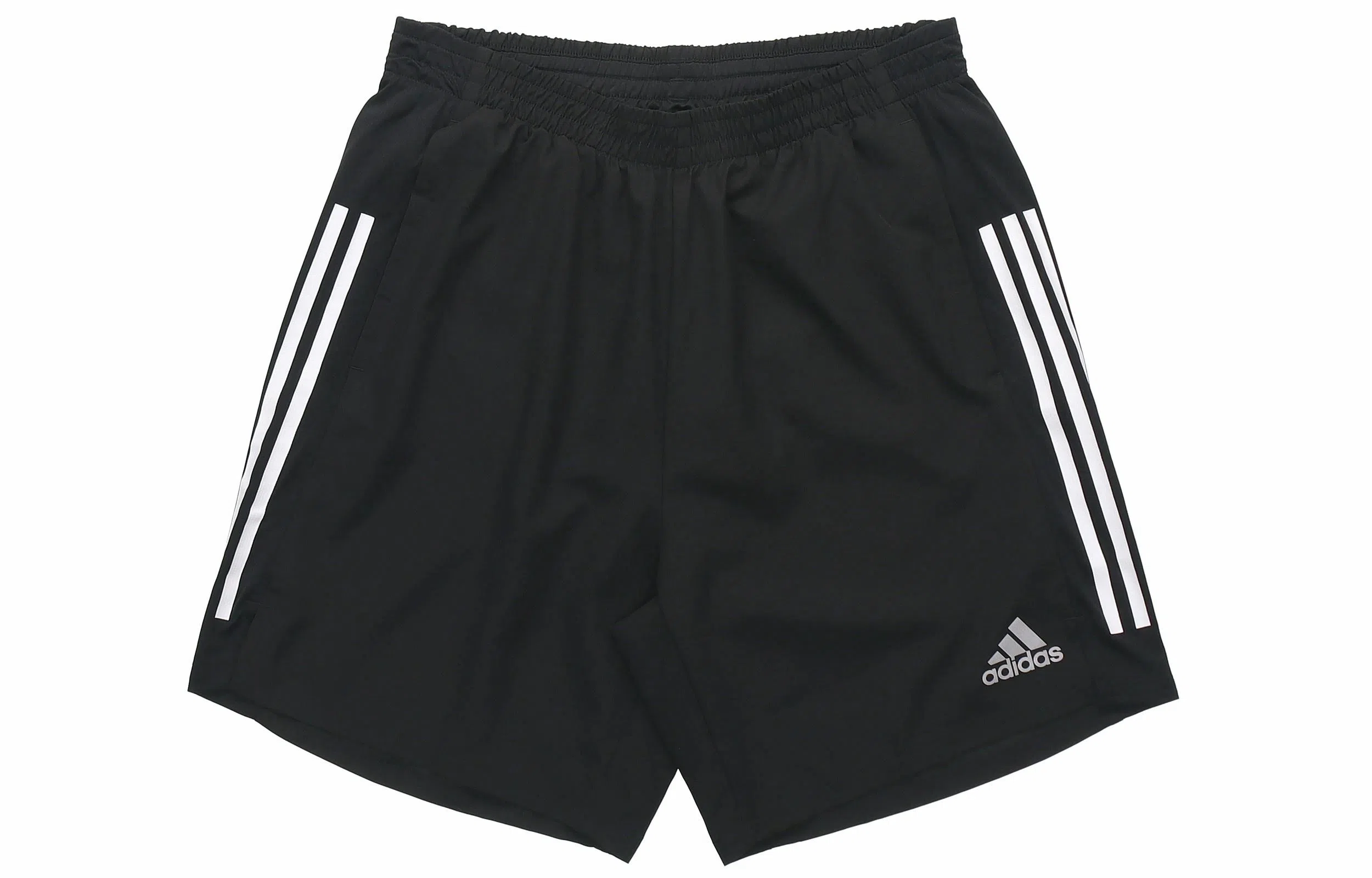adidas Reflective Logo Striped Shorts Black