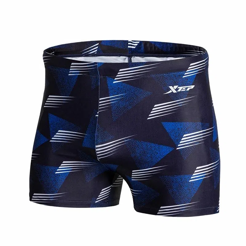 特步 满印防尴尬平角泳裤 男款