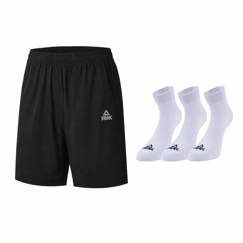 匹克 吸汗速干透气跑步健身短裤短袜休闲运动套装 男女同款