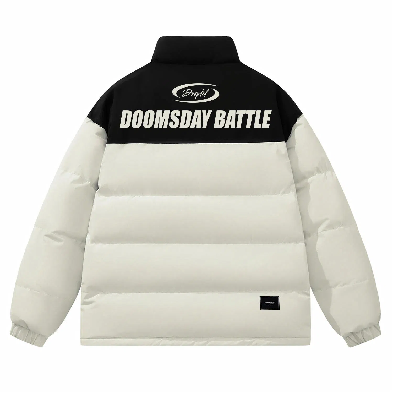 三体 水滴系列 撞色拼接美式复古立领开衫百搭保暖加厚登山服防风防水防寒柔软舒适潮牌户外机能风面包服长袖棉服 男女同款