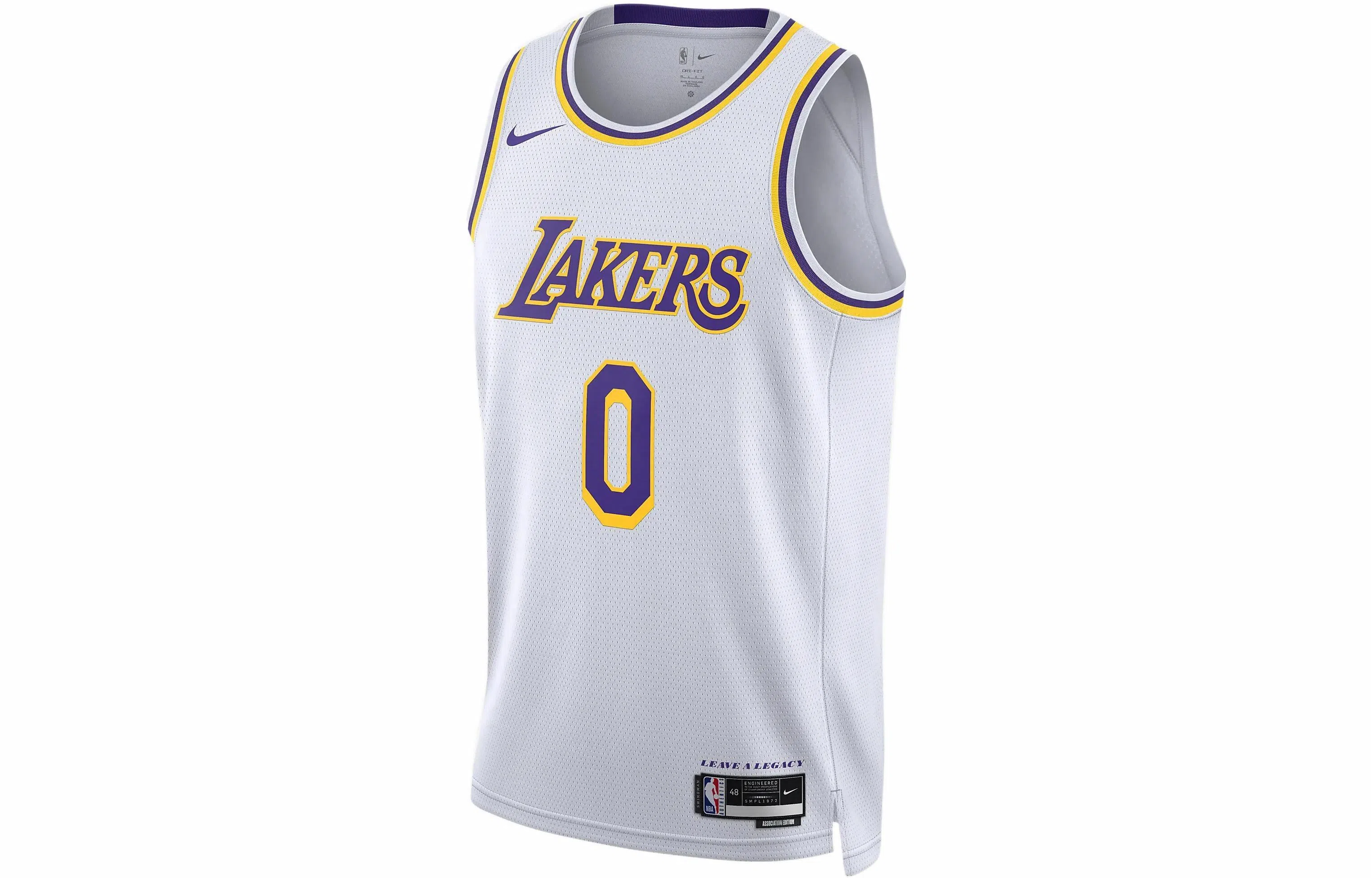 Nike NBA Lakers Westbrook Jersey White