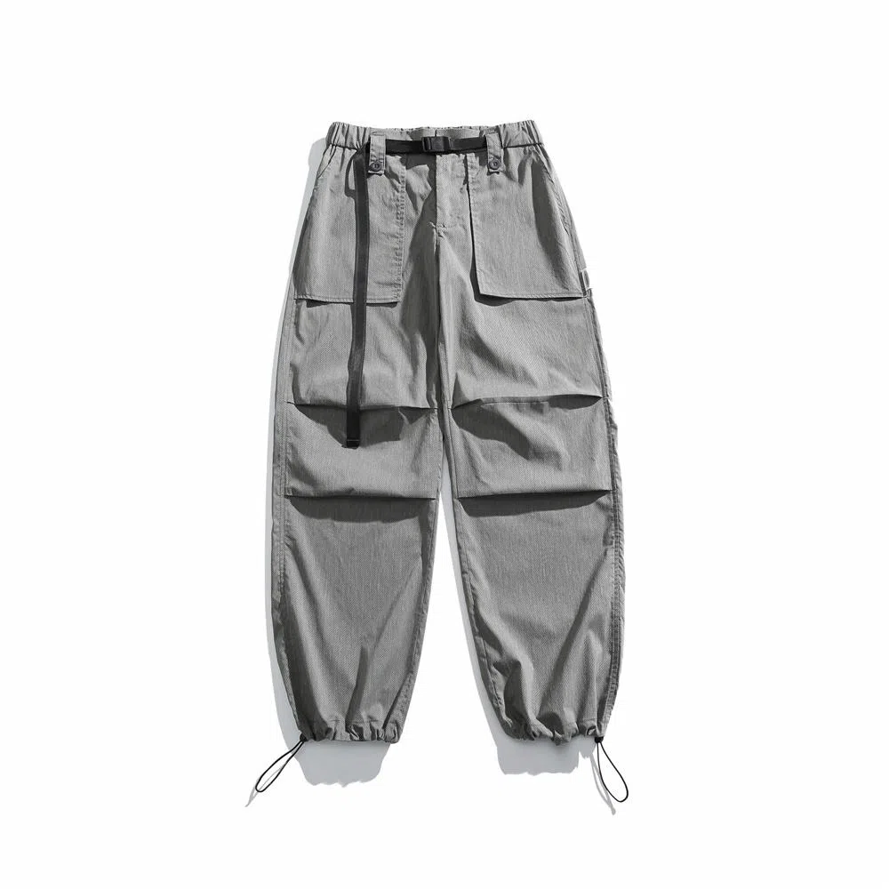 赞仕 国潮美式街头伞兵裤直筒束脚阔腿裤宽松垂感潮牌休闲裤 男女同款