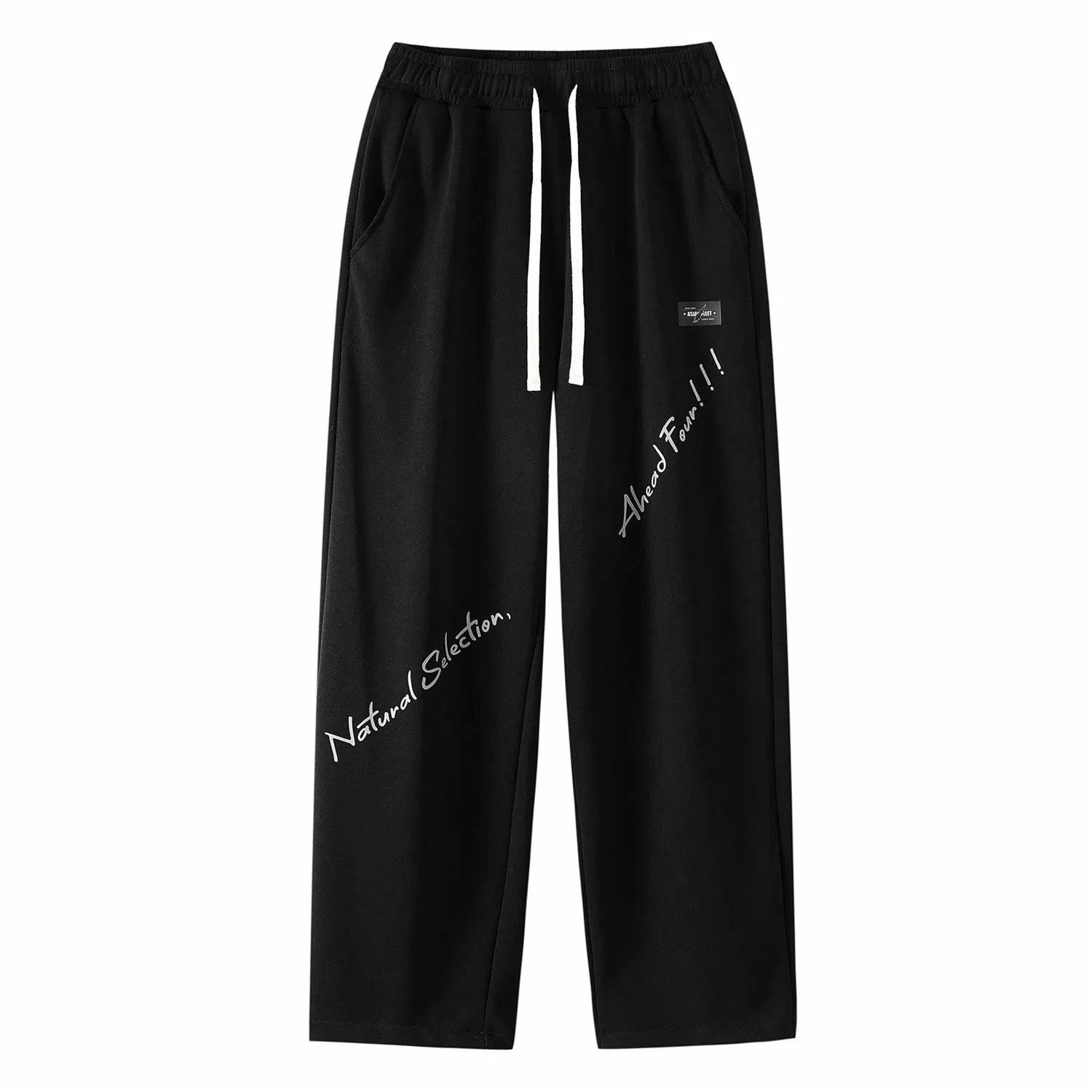 三体 自然选择号系列 美式复古百搭垂感中腰直筒简约基础字母印花宽松时尚舒适个性多巴胺高街休闲裤 男女同款