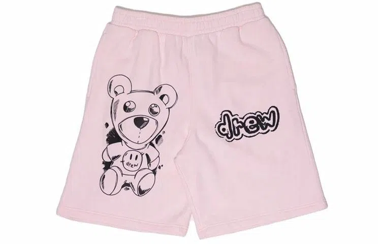 Drew House FW21 Theodore Sketch Sweatshort Pale Pink logo Logo