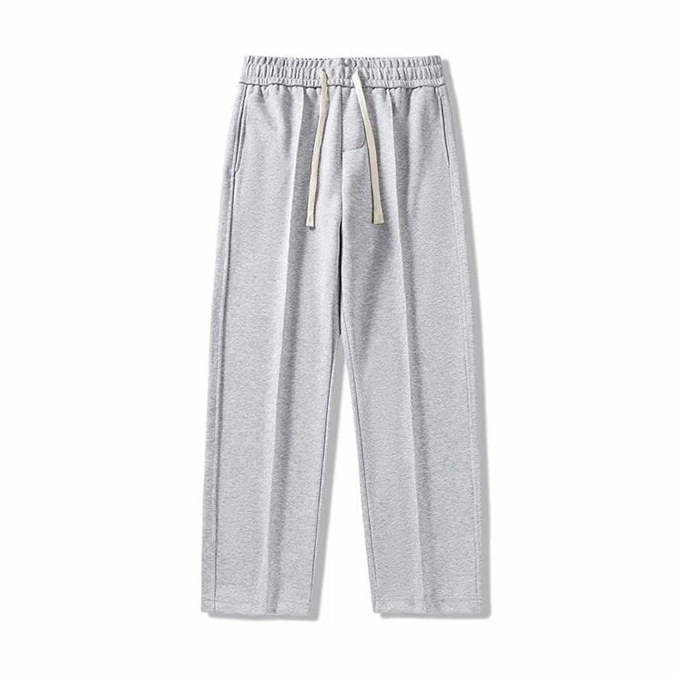 双星八特 潮牌复古简约纯色直筒裤垂感长裤街头宽松百搭运动卫裤休闲裤 男女同款