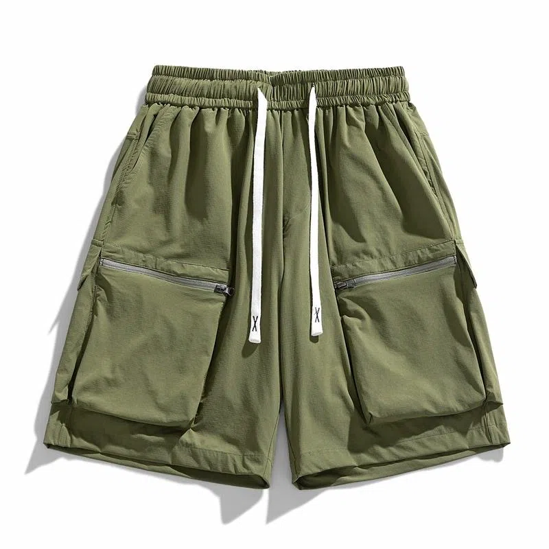 玉儿恋 美式高街风透气凉感大口袋休闲五分潮流设计感短裤 男女同款 优雅紫罗兰色单品