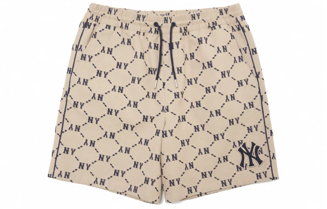 MLB SS22 Logo Print Shorts Beige