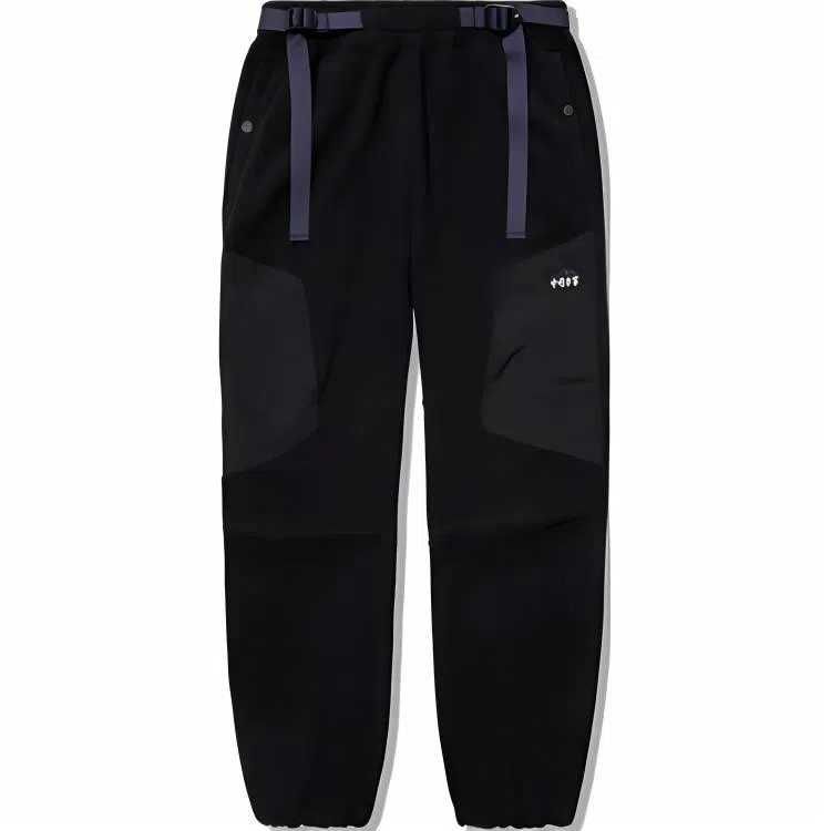 中国李宁 运动简约保暖休闲裤 男款 黑色