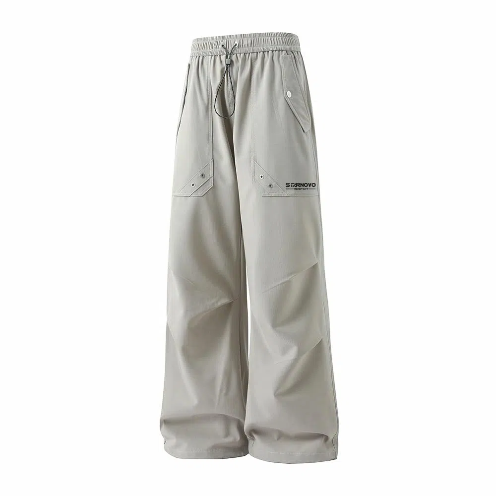 双星八特 美式简约中腰百搭舒适直筒宽松休闲裤 男女同款