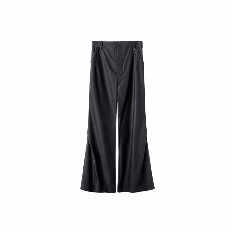 幻象者 原创设计喇叭裤宽松直筒长裤休闲裤子 男女同款 黑色