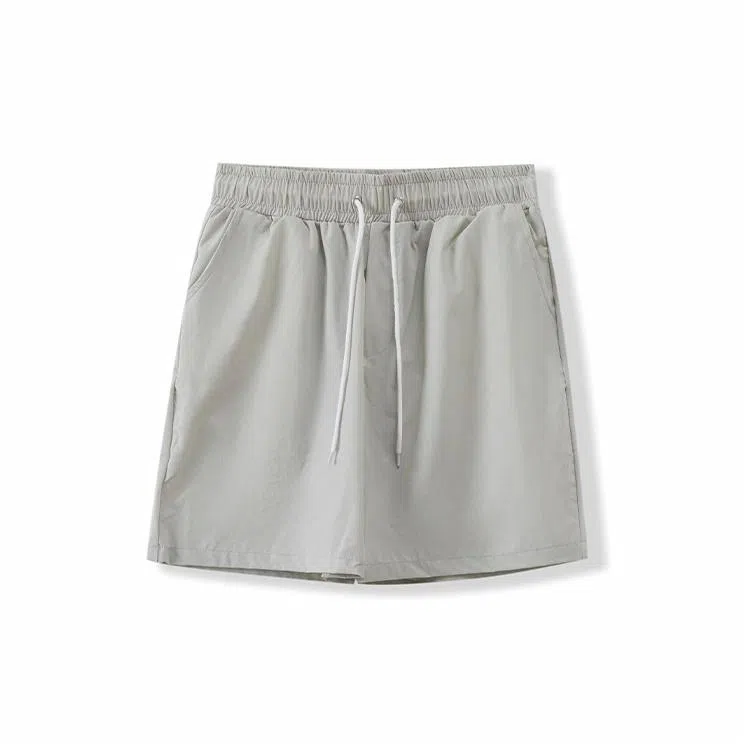 我是大卫 纯色宽松百搭四分休闲短裤 男女同款