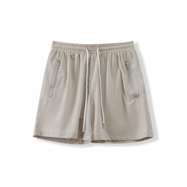 我是大卫 纯色百搭简约四分休闲短裤 男女同款