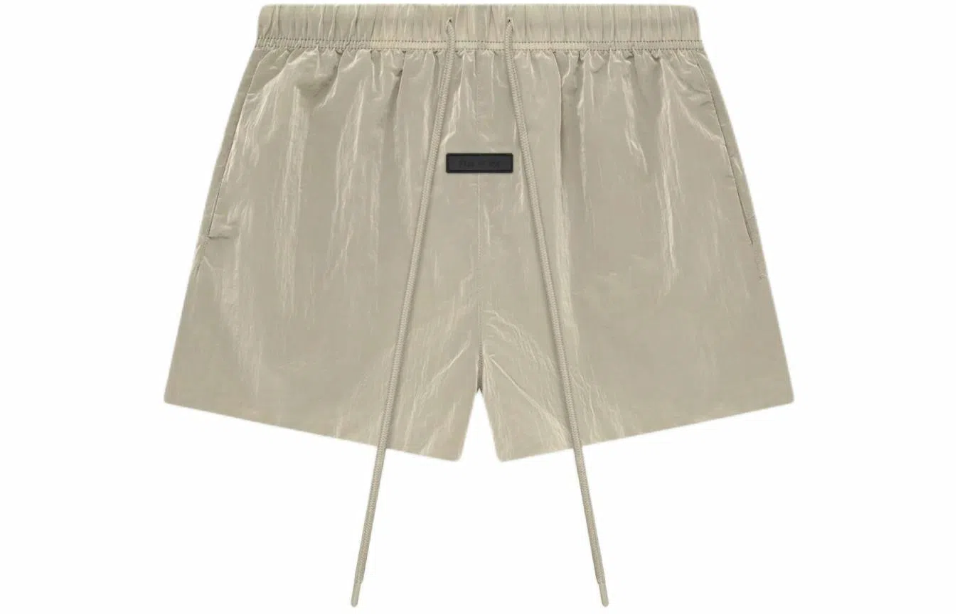 Fear of God Essentials SS24 drop2 Crinkle Nylon Running Short Logo GARDEN YELLOW