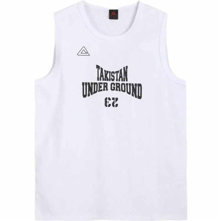 匹克 篮球文化系列 透气无袖篮球背心 男款 大白