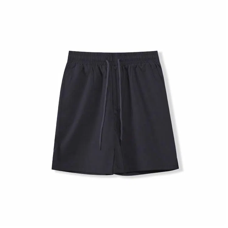 我是大卫 基础纯色百搭薄款抽绳直筒休闲短裤 男女同款