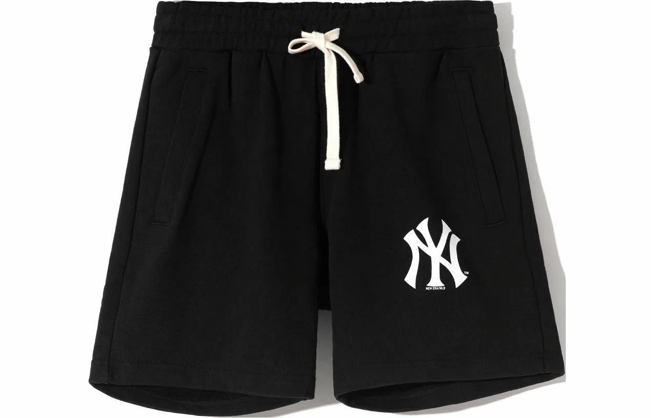 New Era x MLB Yankees Logo Drawstring Shorts Black