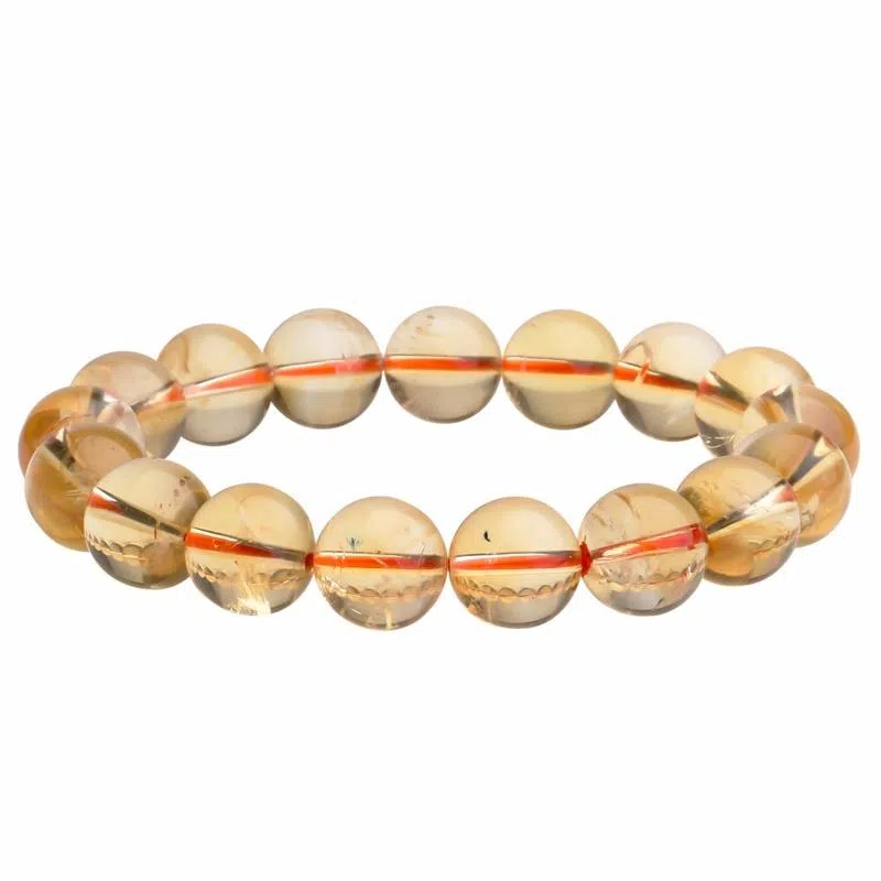 豆蔻时光 精品海胆黄 独一无二 招财进宝时来运转八方来财小众寓意好转运暴富新中式国潮国风#好运 黄色 黄水晶 手串 男女同款情侣款