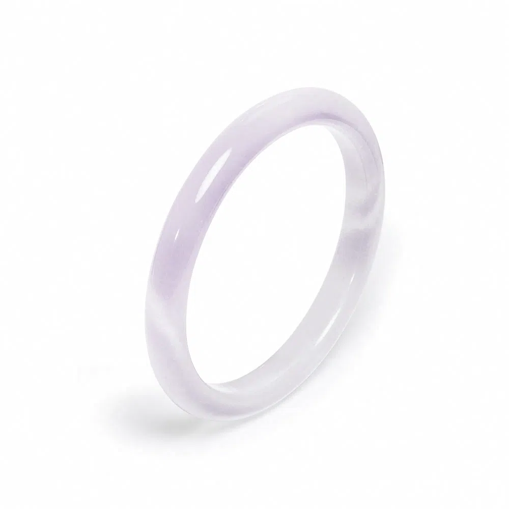 六桂福 福韵金 香芋紫手饰 新中式精致轻奢时尚优雅 简约小众高级感设计日常通勤百搭#好运 玻璃猫眼 手镯 女款