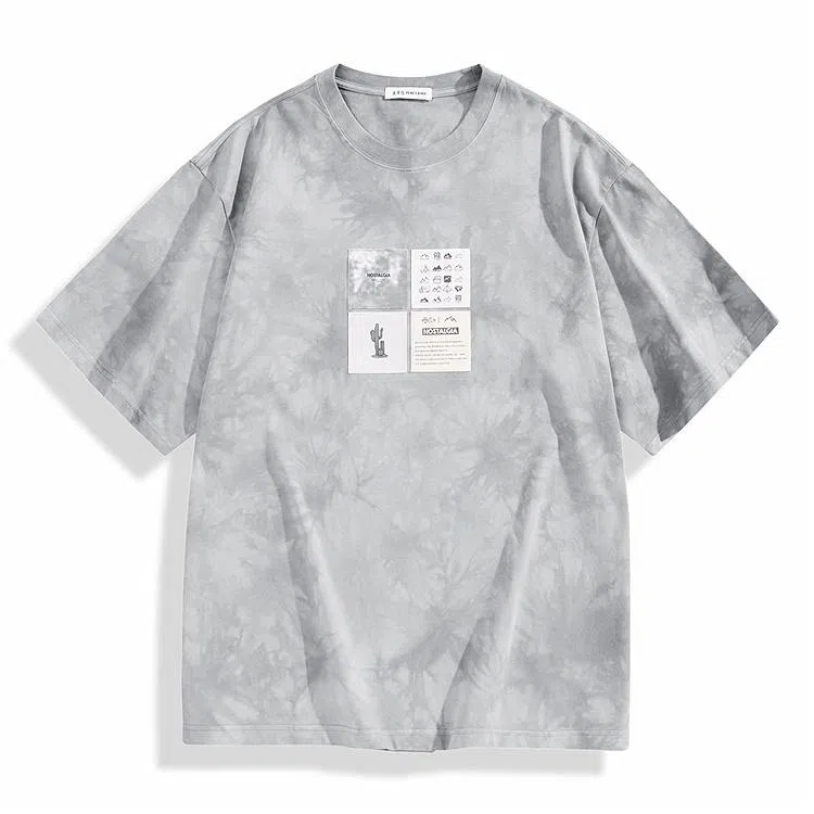 PEACEBIRD MEN Vintage Print T-Shirt