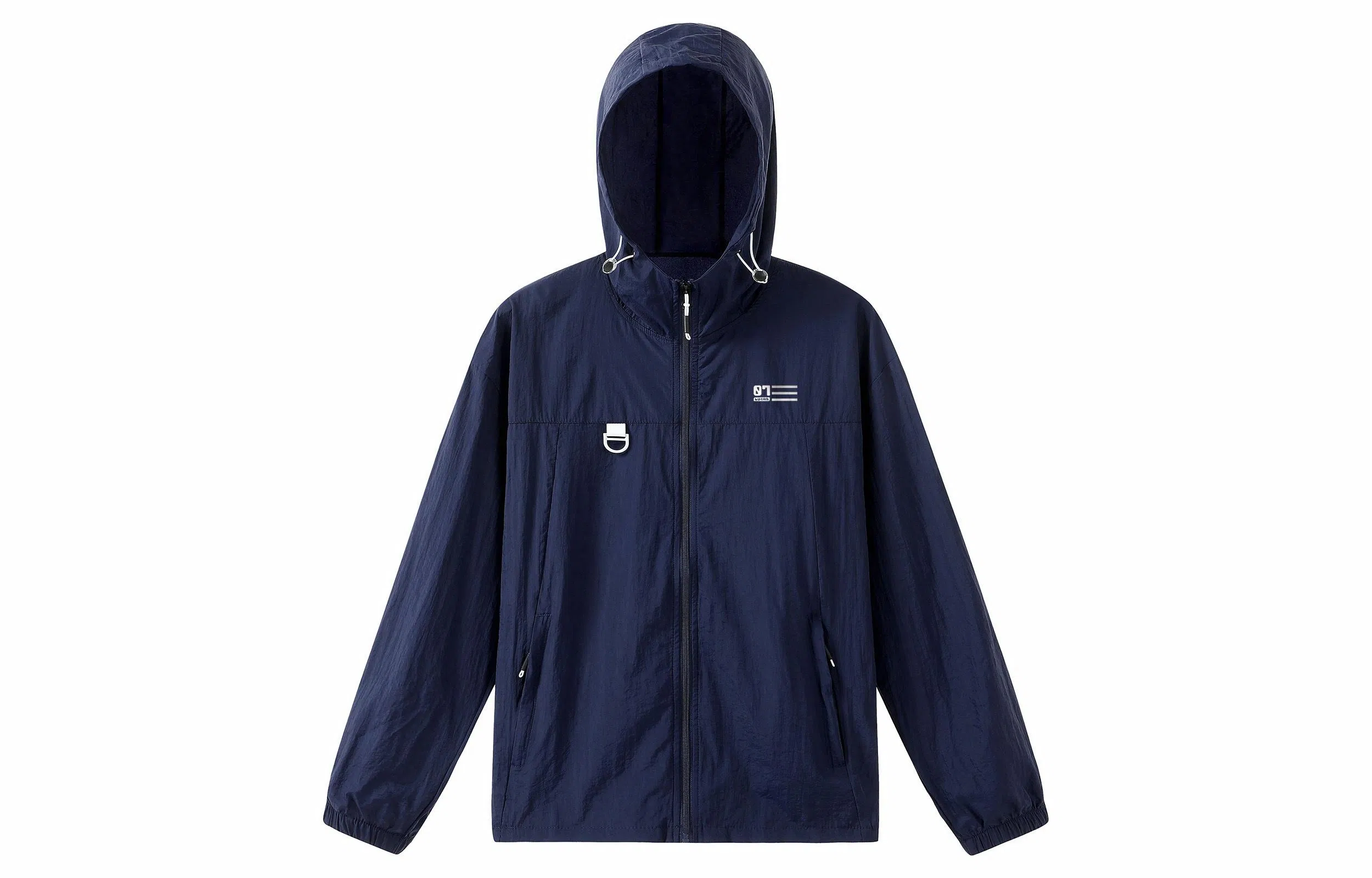 王者荣耀 鲁班七号款 户外运动爬山钓鱼轻薄透气纯色简约反光银宽松休闲连帽防晒服 男女同款