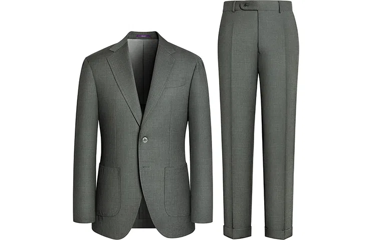 SKARO Single-Breasted Blazer Set Green