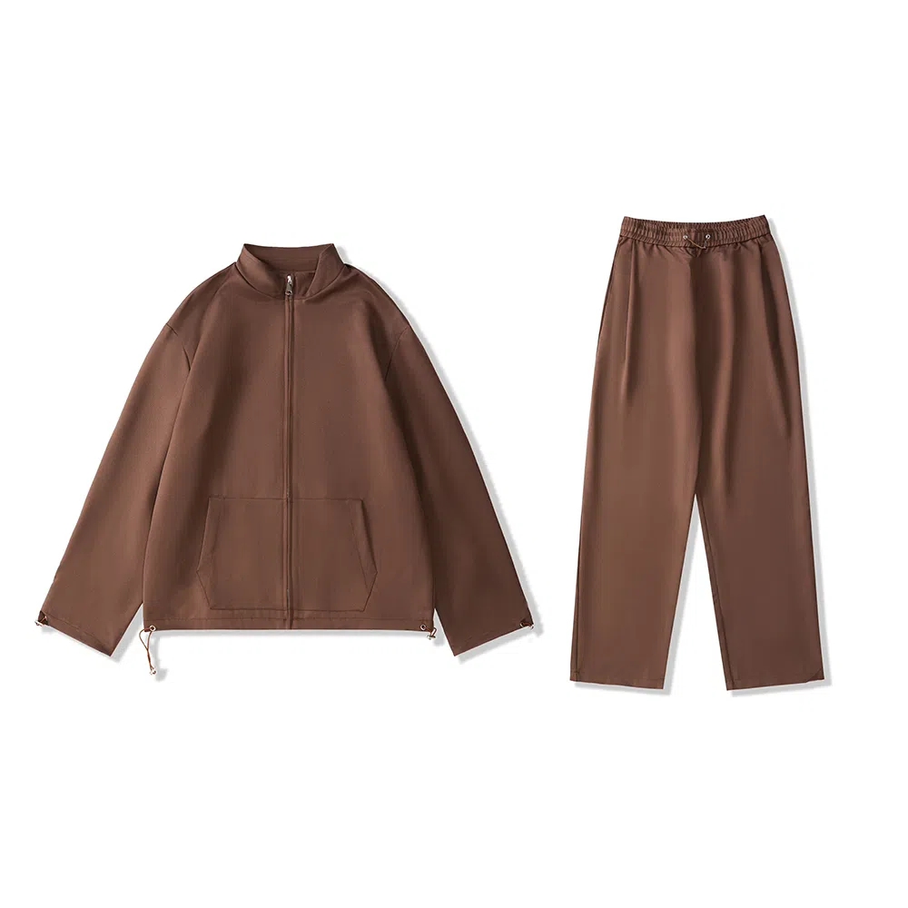 我是大卫 复古基础款简约运动外套休闲直筒裤卫衣套装 男女同款