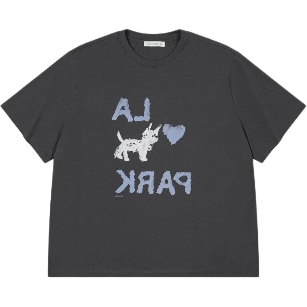 LOW CLASSIC Lc LOVE PARK T-SHIRT T CHARCOAL