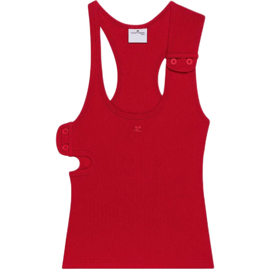 COURREGES SS25 90'S RIB TANK TOP Ruby