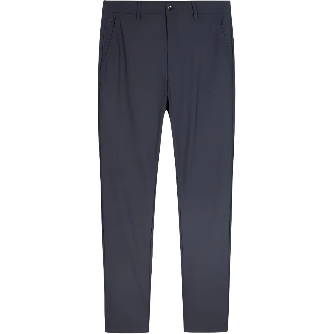 才子 纯色微弹中腰拉链修身直筒休闲裤 男款