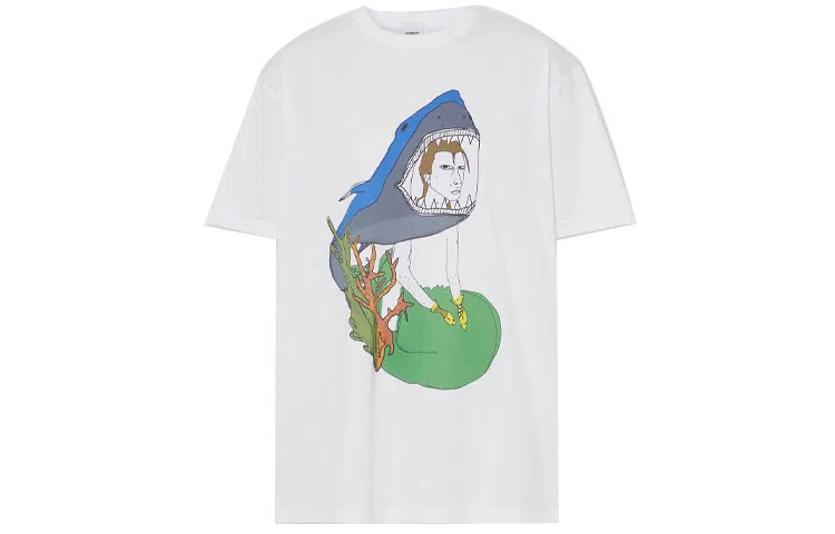 Burberry Ocean Sketch Print T-Shirt