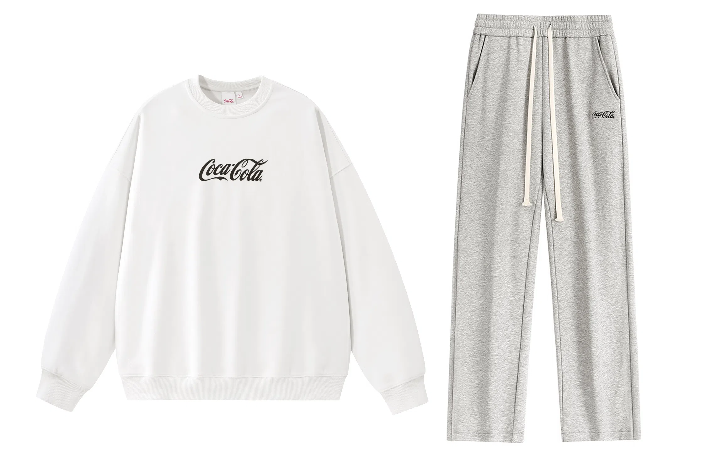 Coca-Cola Logo Embroidered Sweatshirt Set