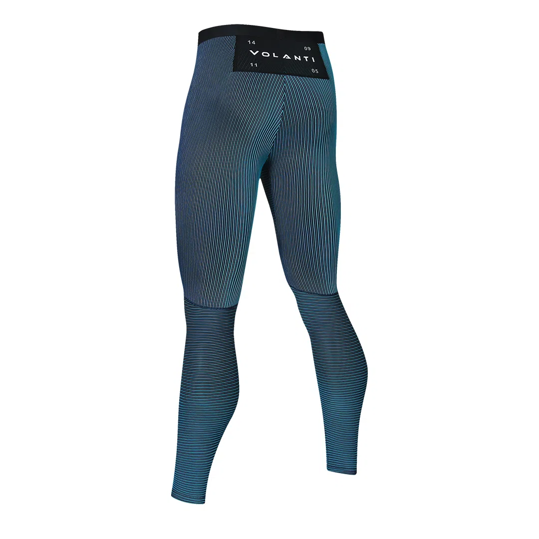 沃兰迪 螺纹智旋炫彩跑步健身田径马拉松控温紧身运动长裤 男女同款