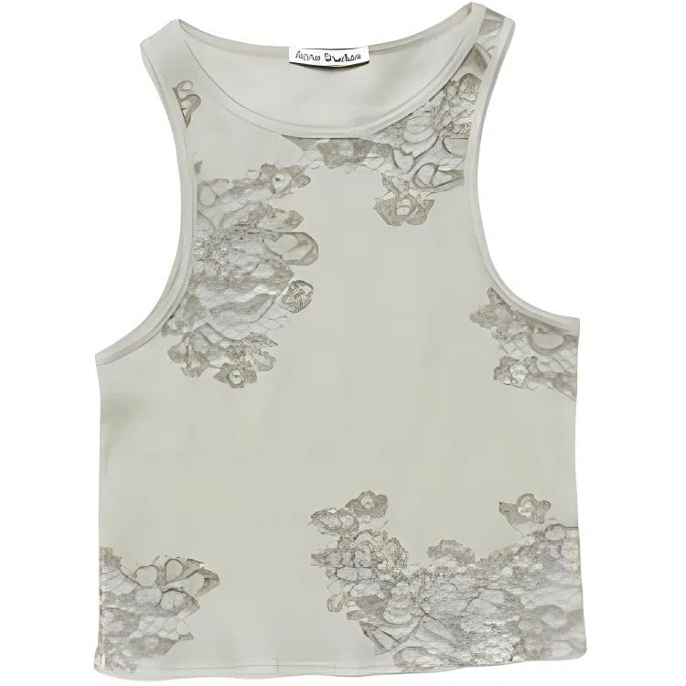 Acne Studios FW24 Lace Vest Gray Green