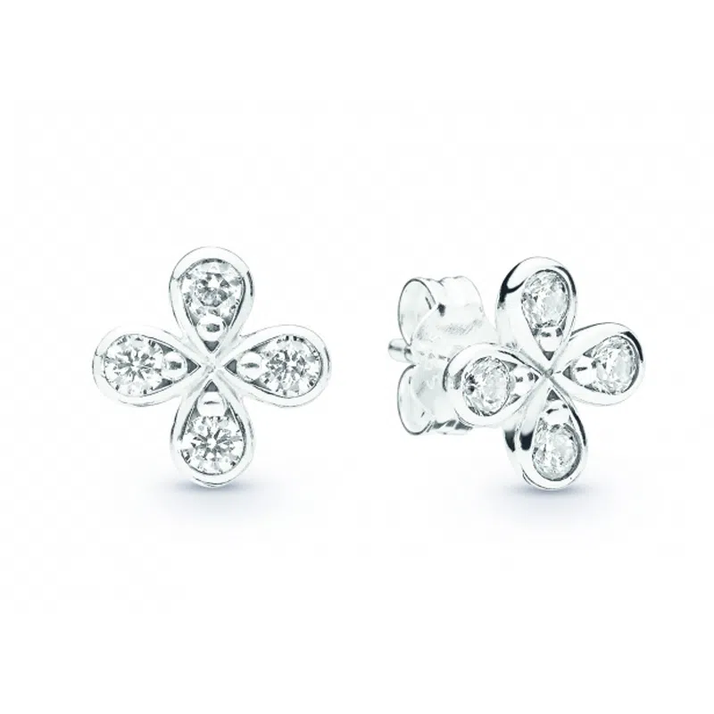 Pandora Flower Stud Earrings