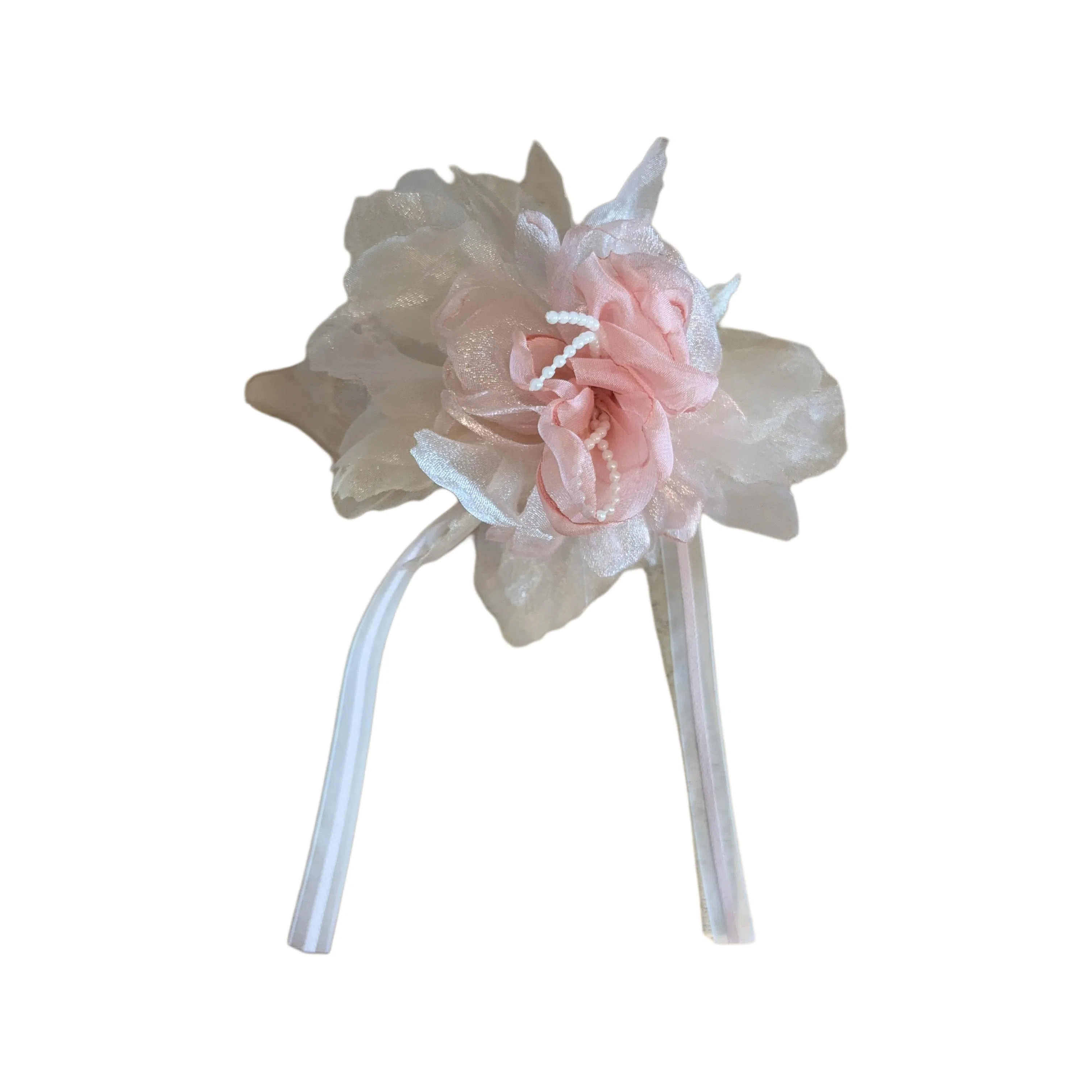 希铃 花朵流苏仙气懒人鸭嘴 半抓 全抓 后脑勺 亚克力 绢纱 发夹 女款