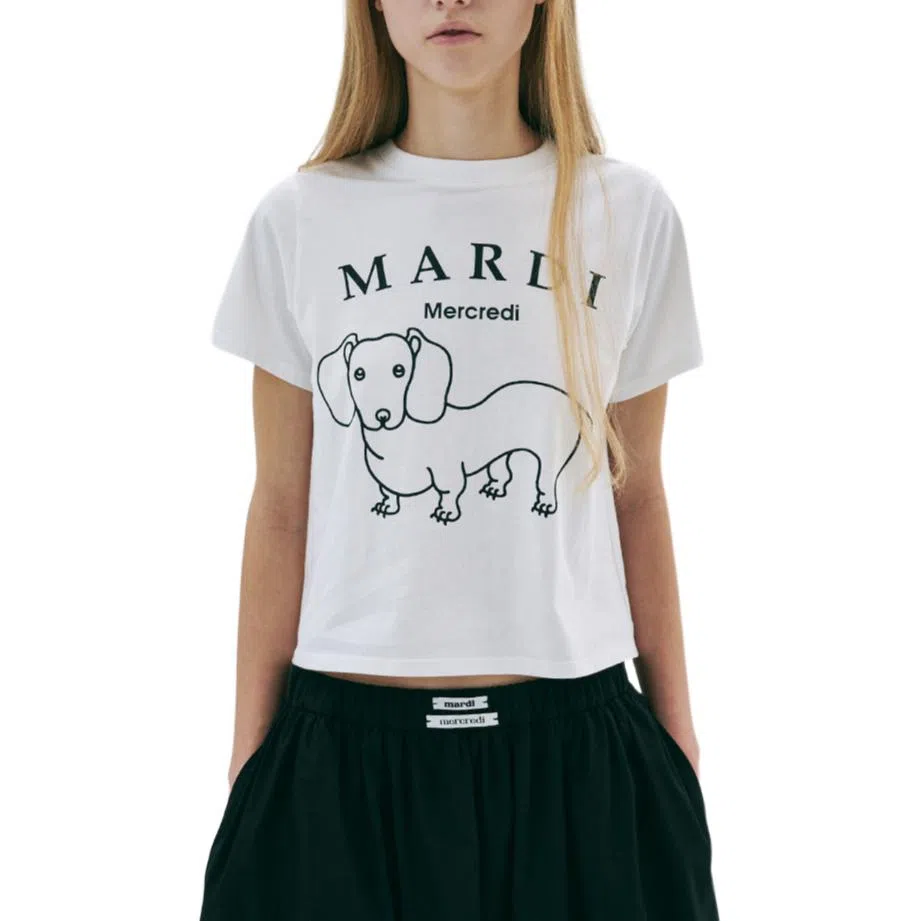 MARDI MERCREDI SS25 SLIM TSHIRT DDANJI CH.06 IVORY BLACK T