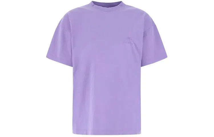 Balenciaga Logo Print T-Shirt Purple
