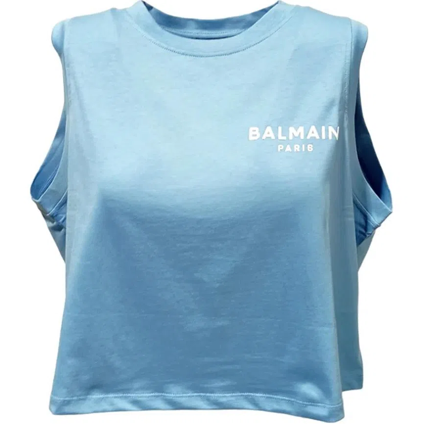 Balmain Sleeveless Tank Blue