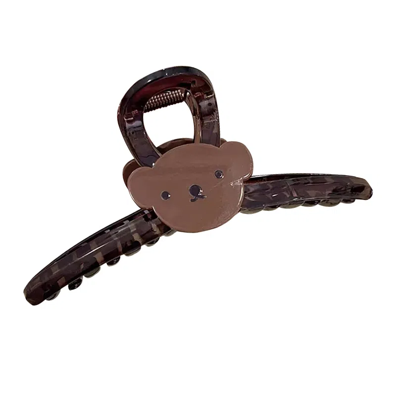 蒙妮 萌趣可爱小熊大号抓夹 亚克力 发夹 男女同款情侣款