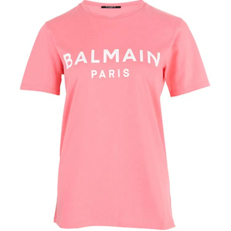 Balmain SS22 Logo Pink Tee